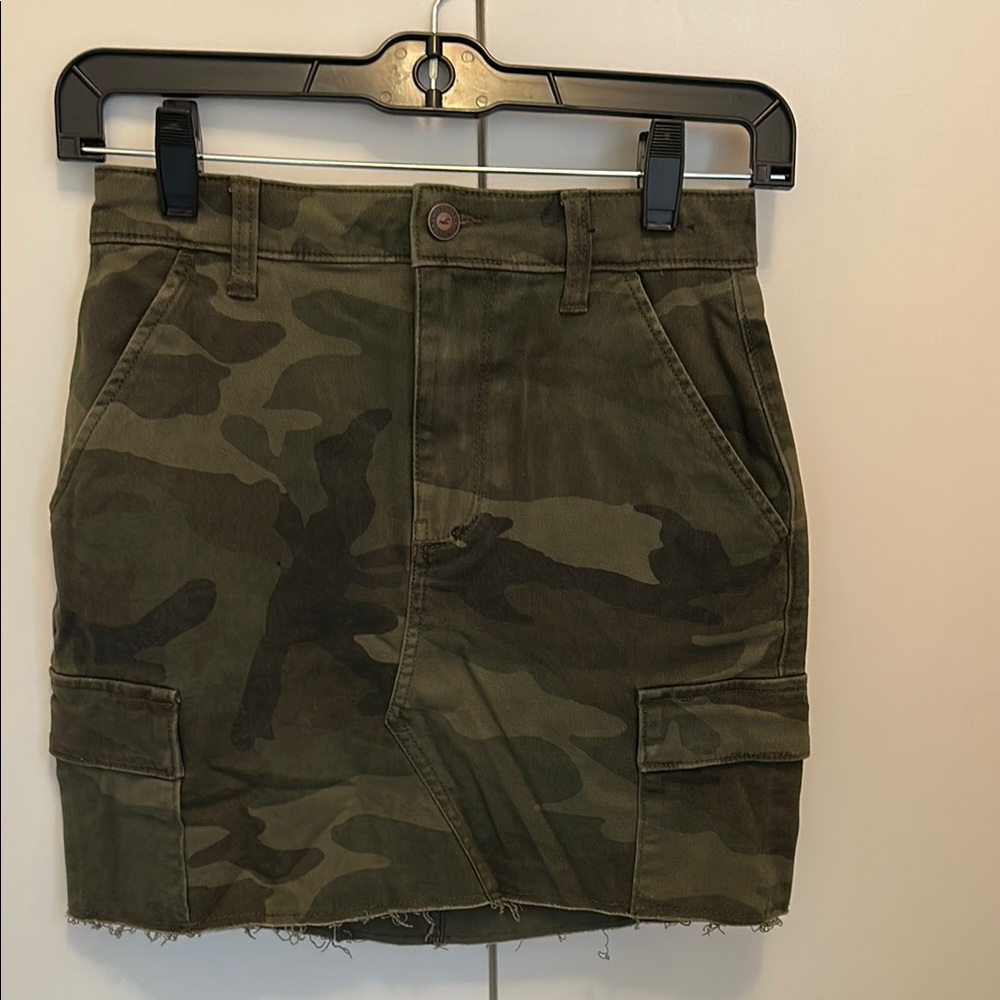 Hollister Camouflage Cargo Jean Mini Skirt
